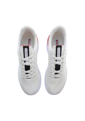 Sleek White Sports Sneakers with Contrasting Accents - EU44/US11