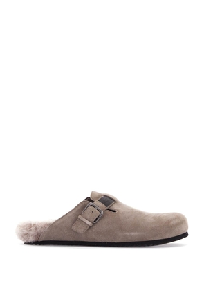 suede leather mules for - 36 Neutro