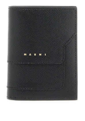 saffiano leather bi-fold wallet - OS Black