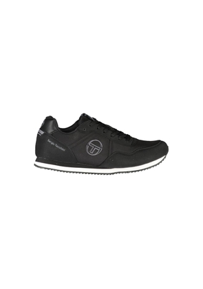 Sergio Tacchini Elegant Black Embroidered Sneakers with Laces - EU41/US8