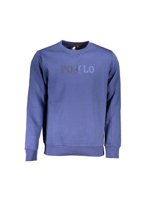 U.S. Grand Polo Chic Fleece Crew Neck Sweater in Blue - M