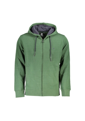 U.S. Grand Polo Chic Green Hooded Sweatshirt with Elegant Embroidery - M