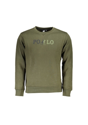 U.S. Grand Polo Elegant Green Crew Neck Sweatshirt - M