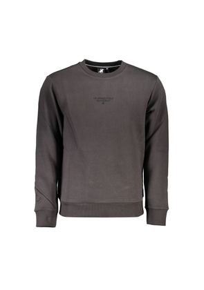 U.S. Grand Polo Sleek Gray Fleece Crew Neck Sweatshirt - M