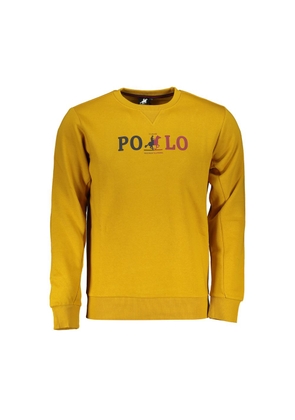 U.S. Grand Polo Sunshine Yellow Fleece Crew Neck Sweatshirt - M