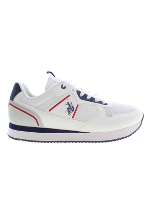 U.S. Polo Assn. White Polyester Sneaker - EU43/US10