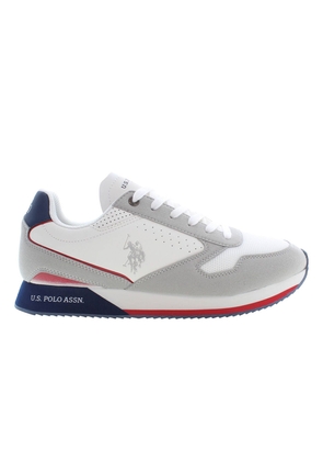 U.S. Polo Assn. White Polyester Sneaker - EU44/US11