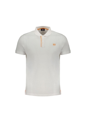 White Cotton Polo Shirt - M