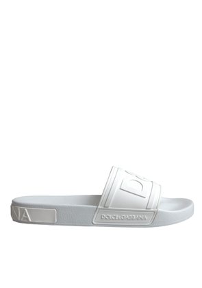 White Rubber Slides Sandals Beachwear Shoes - EU43/US10