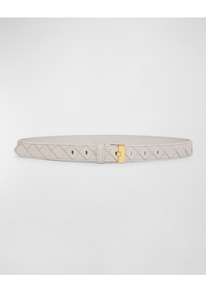 Woven Leather & Brass Belt