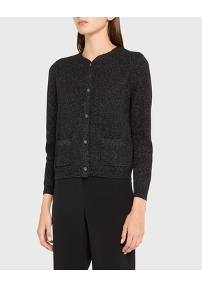 Meri Shimmer Button-Down Sweater