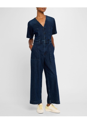 Palisades Wide-Leg Denim Jumpsuit