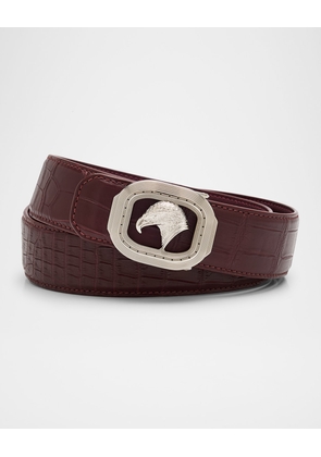 Men's Eagle Crocodile Leather Belt