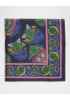 Men's Printed Silk Pocket Square