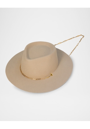 Ulysse Merino Wool Fedora With Chain