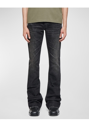 Men's Super Stack Coated Flared Jeans