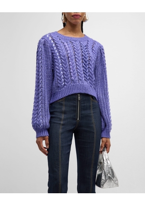 Nayara Ribbon Knit Cropped Sweater