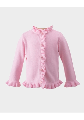 Girl's Frill Trim Cardigan, Size 6M-24M