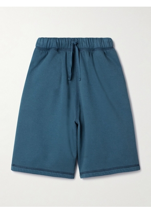 The Row - Stanton Cotton-blend Jersey Shorts - Blue - x small,small,medium,large,x large