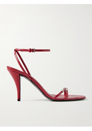 The Row - Cleo Bijoux Embellished Leather Sandals - Red - IT36,IT36.5,IT37,IT37.5,IT38,IT38.5,IT39,IT39.5,IT40,IT41