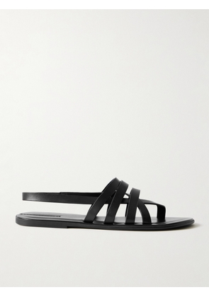 The Row - Line Leather Slingback Sandals - Black - IT36,IT36.5,IT37,IT37.5,IT38,IT38.5,IT39,IT39.5,IT40,IT41,IT41.5