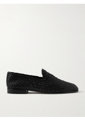 The Row - Davis Woven Leather Loafers - Black - IT36,IT37,IT37.5,IT38,IT38.5,IT39,IT39.5,IT40,IT40.5,IT41,IT41.5