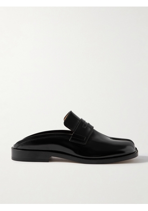 Maison Margiela - Tabi Split-toe Glossed-leather Slippers - Black - IT35,IT36,IT36.5,IT37,IT37.5,IT38,IT38.5,IT39,IT40,IT40.5,IT41