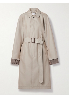 Maison Margiela - Belted Cotton-blend Gabardine Trench Coat - Neutrals - IT42,IT44