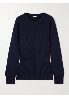 Loewe - Ribbed Wool Sweater - Blue - x small,small,medium,large