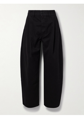 AGOLDE - Danika Cotton-twill Barrel-leg Pants - Black - 23,24,25,26,27,28,29,30,31,32