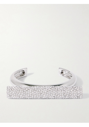 Alexander McQueen - Silver-tone Crystal Cuff - M