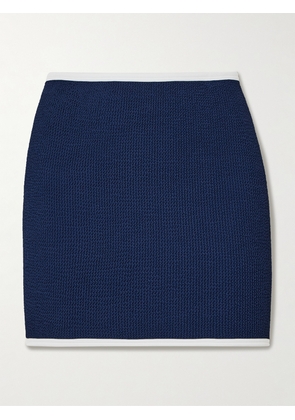 Hunza G - Seersucker Mini Skirt - Blue - Beachwear One Size