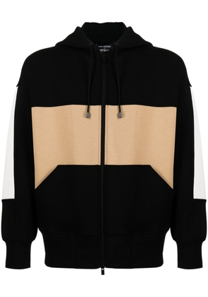 CROQUIS x Neil Barrett colour-block zip-up hoodie - Black