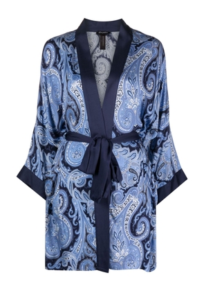 Marlies Dekkers Cache Coeur paisley-print robe - Blue