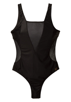 Brigitte sheer panels swimsuit - Black