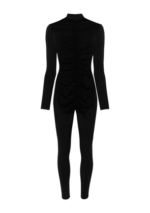 Maison Close mesh-panelled mock-neck catsuit - Black