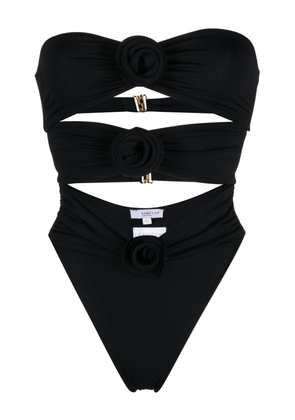 La Reveche gathered-detail one-piece - Black