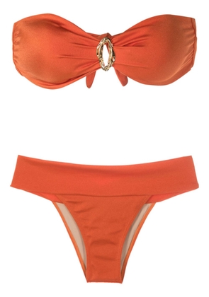 Brigitte strapless mid-rise bikini - Orange