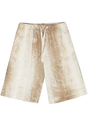 FEDERICO CINA abstract-print lightweight shorts - Neutrals