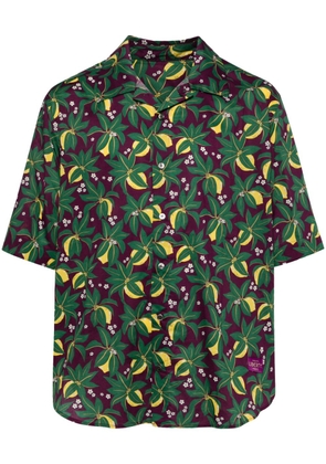 CROQUIS botanical-print cotton shirt - Purple