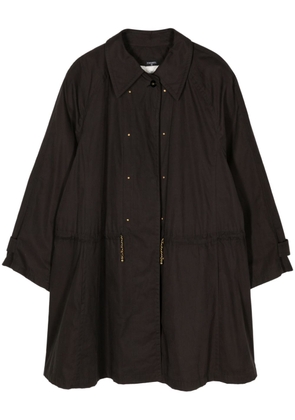 CHANEL Pre-Owned 1990 stud-embellished trench coat - Brown