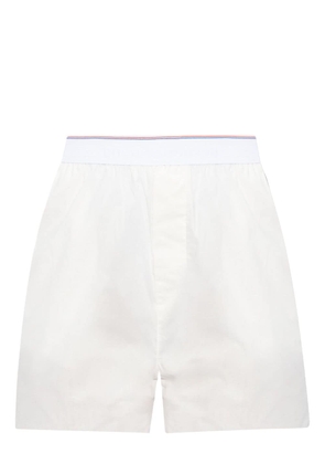 Alexander Wang logo-waistband cotton shorts - White