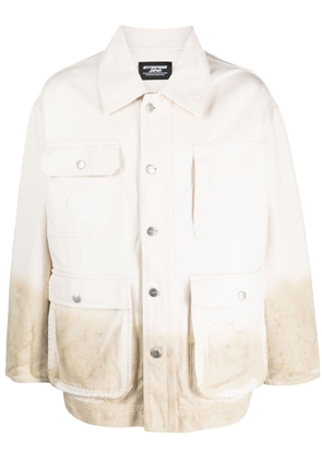 Enterprise Japan gradient-effect buttoned shirt jacket - Neutrals