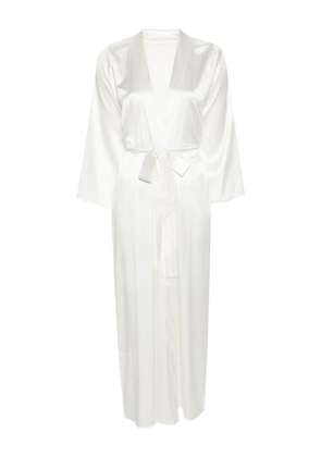 Fleur Of England Daisy floral-lace robe - White