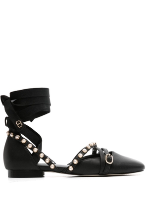 TWINSET tied ballerina shoes - Black