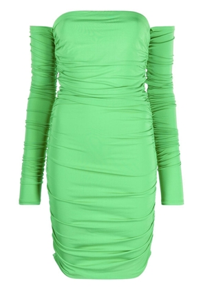 THE ANDAMANE off-shoulder draped dress - Green