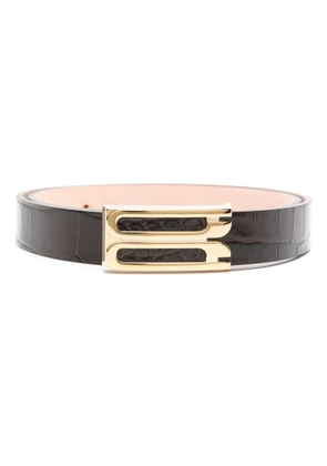 Victoria Beckham embossed-leather belt - Brown