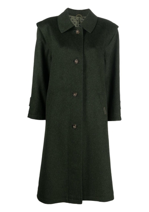 A.N.G.E.L.O. Vintage Cult 1970s box pleat detail knee-length coat - Green