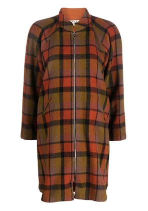 A.N.G.E.L.O. Vintage Cult 1980s checkered thigh-length coat - Orange