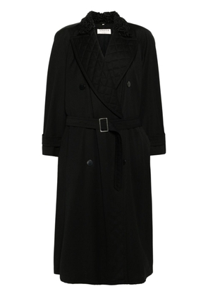 A.N.G.E.L.O. Vintage Cult 1980s belted maxi wool coat - Black